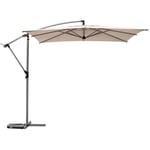 Hesperide - Parasol déporté carré Manoa blé 2,5x2,5 m - Hespéride