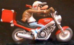 JOE BAR TEAM RAOUL MAPOULE SUR SA MOTO HONDA 650 NTV BD 1/18 FIGURINE RESINE BD