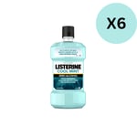 Listerine Coolmint Zero Alcohol Antibacterial Mouthwash 500ml - Pack of 6