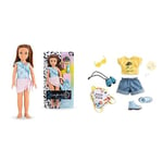 Corolle Girls - Coffret Zoé à la Plage, poupée Mannequin + Dressing Nature et Aventure, 28 cm, dès 4 Ans