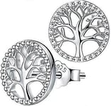 2024 Lydreewam Tree of Life -korvakorut naisille 925 Sterling-hopea Life Tree of Life -korvakorut syntymäpäivänä äitienpäivänä jouluna