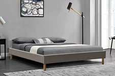 King of Dreams Adrien - Solide et Confortable Sommier Tapissier Gris + Pieds en 20 cm pour Matelas en 70x190-13 Lattes - Montage Rapide et Facile