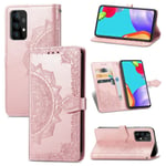 Samsung Galaxy A72 - Mandala Flower Fodral - Roséguld Roséguld Roséguld