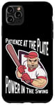 iPhone 11 Pro Max Patience at the Plate Power in the Swing Baseball Player Case