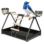 PawHut Bird Stand Black 320 mm x 430 mm x 270 mm