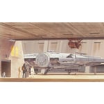 Roommates - Papier peint panoramique auto-adhésif Star Wars de Ralph McQuarrie's - Baie d'amarrage - Faucon -3,2 m x 1,83 m