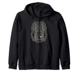 Dark Cottagecore Enchanting Forest Mystique Zip Hoodie