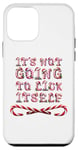 Coque pour iPhone 12 mini It's Not Going To Lick Itself. Bâton de sucre d'orge amusant pour Noël