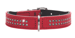 Dog Collar Diamond Petit Red 24 - Neck 17-21cm - Koirat - Kaulapannat, hihnat ja valjaat - Koiran kaulapannat - Hunter