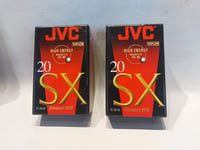 JVC 20 SX Compact VHSC VHS Blank Tapes TC20SX X2 New Sealed