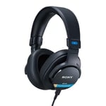 Sony MDR-M1 Studio Closed Back Headphones - Wired, Ultra-Wideband Playback (5Hz-80kHz), Ideal for Studio Recording & Mixing, Lightweight Design (216g), Includes 2 Detachable Cables, Black