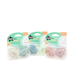 Tommee Tippee Soother Anytime Orthadontic Silicone - Assorted Pack of 2 - 6-18m