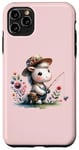 iPhone 11 Pro Max Adorable Horse Fishing and Floral On Pink Case