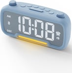 Reveil Pour Chambre A Coucher Avec Veilleuse,Horloge Led Avec Radio Fm,Radio Numerique Fm,Radio De Cuisine,Horloge De Table,Alimentation Secteur/Intensite Variable,Usb/Type C/Dst/Nap,