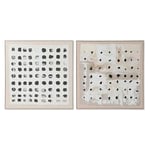 Home ESPRIT Tableau Noir Beige Abstrait Moderne 102 x 3,2 x 102 cm (2 unités)