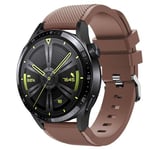 Strap-it Bracelet silicone - compatible pour Huawei Watch GT 3 46mm (marron café)