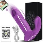 Bluetooth APP Kontrollerad Vibrator Kvinna Trådlös Thrusting Dildo G Punkt massagerare