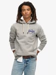 Superdry Classic Vintage Logo Hoodie, Athletic Grey Marl