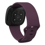 Silikonirannekoru Fitbit Versa 4/Sense 2 Tumman violetti (S)