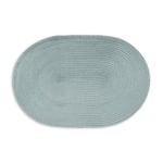 Continenta Set de table oval gris bleu 45 x 31 cm