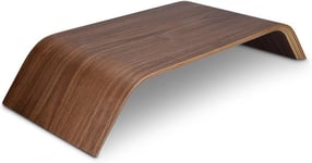 Support pour écran en Bois - Socle réhausseur en Bois de Noyer pour Ordinateur de Bureau PC TV Tablette - Banc Repose écran Moniteur