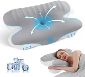 JINXIA Memory Foam Pillows for Sleeping,Ergonomic Orthopedic Neck Support Pillow