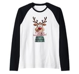 I hate Christmas, reindeer, vacation Raglan Baseball Tee