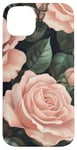 Coque pour iPhone 14 Plus Blush Rose Bloom Dark Garden Design