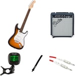 Fender Squier Debut Stratocaster Electric Guitar Kit for Beginners, includes and