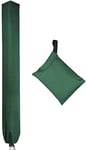 PATIO PLUS Large Rotary Washing Line Cover 16x16x180cm Waterproof Rotary Dryer Cover Clothes Airer With Zip 600D High Density Oxford PVC Coating, Green