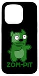 Coque pour iPhone 15 Pro Zom Pit Funny Zombie Pitbull Jeu de mots