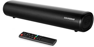 Petite Barre de Son TV Bluetooth 50cm Mini Bar de Son Filaire pour PC Gamer Videoprojecteur Smartphone 3D Surround Sound Soundbar Home Cinéma Enceinte avec Télécommande/HDMI/Optique/RCA/AUX/USB