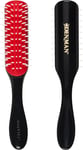 Denman D31 Curly Hair Brush Black 7 Row Styling Brush for Detangling, Shaping -