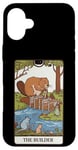 iPhone 16 Plus Fun Tarot Card The Builder Beaver Building Spiritual Reader Case