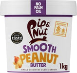 Pip & Nut - Smooth Peanut Butter 1kg | Natural Nut Butter, No Palm Oil, No Added