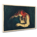 The Vampire Vol.2 By Edvard Munch Canvas Print for Living Room Bedroom Home Office Décor, Wall Art Picture Ready to Hang, 30 x 20 Inch (76 x 50 cm)