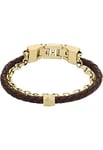 Fossil men's bracelet All Stacked Up leather brown, JF04555710