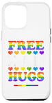 iPhone 14 Pro Max Free Dad Hugs LGBTQ Gay Pride Freedom Flag Heart Case