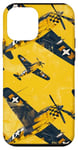 Coque pour iPhone 12 mini Jaune Pop Art Ethnique Vintage WWII Flying P40 Tiger Warbird