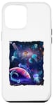 Coque pour iPhone 12 Pro Max Sea jellies Wild Pet Animal Universe Galaxy Stars Jellyfish