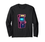 Arcade Machine Vintage 80s 90s Retro Vaporwave Aesthetic Long Sleeve T-Shirt