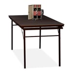 Relaxdays Table de Jardin Extensible et Pliante, Largeur : 166-215 cm, Plastique et Acier, 8 Personnes, Marron