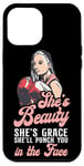 iPhone 12 Pro Max Boxing Girl Vintage She'S Beauty She'S Grace She'Ll Punch Case