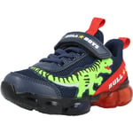 Bull Boys T-Rex Dinosaur Blue Light-up Trainers