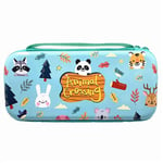 Pochette de transport Nintendo Switch Animal Crossing + housse protection d'écran + 2 x casquettes en silicone