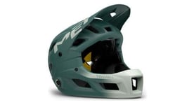 Casque avec mentonniere amovible met parachute mcr mips gris vert