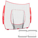 VEVOR 7x7 ft Baseball Softball Practice Net, Portable Baseball Training Net for Hitting Batting Catching Pitching, Backstop Baseball Equipment Training Aids with Strike Zone