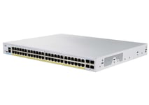 Cisco CBS350-48FP-4X-UK commutateur réseau Géré L2/L3 Gigabit Ethernet (10/100/1000) Connexion Ethernet, supportant l'alimentation via ce port (PoE) Argent - Neuf