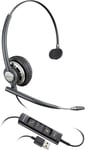 POLY EncorePro 715 USB-A Monoaural Headset TAA Hodesett Koblet med ledninger (ikke trådløs) Hodebånd Samtaler/musikk Sort