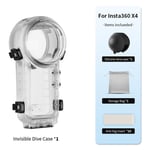 50m Waterproof Case Housing Shell For Insta360 X4 Camera Invisible Dive Case